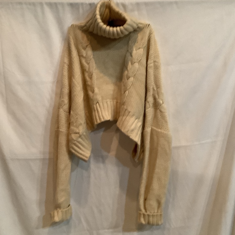 Fashion Nova Cream Cowl Neck Sweater
